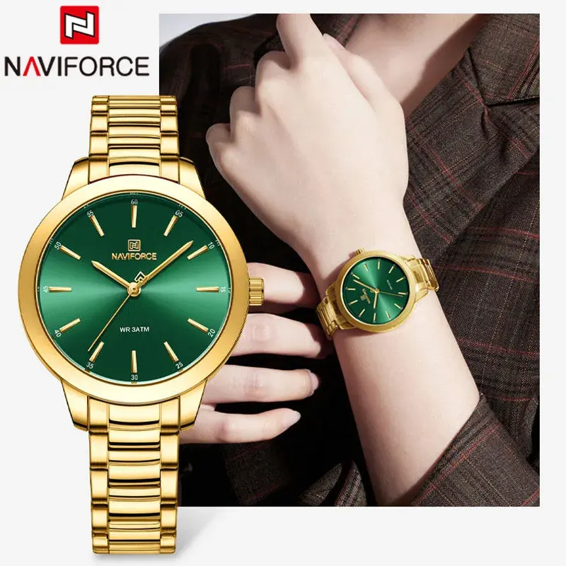 Naviforce NF5025 Classic Green Dial Ladies Watch